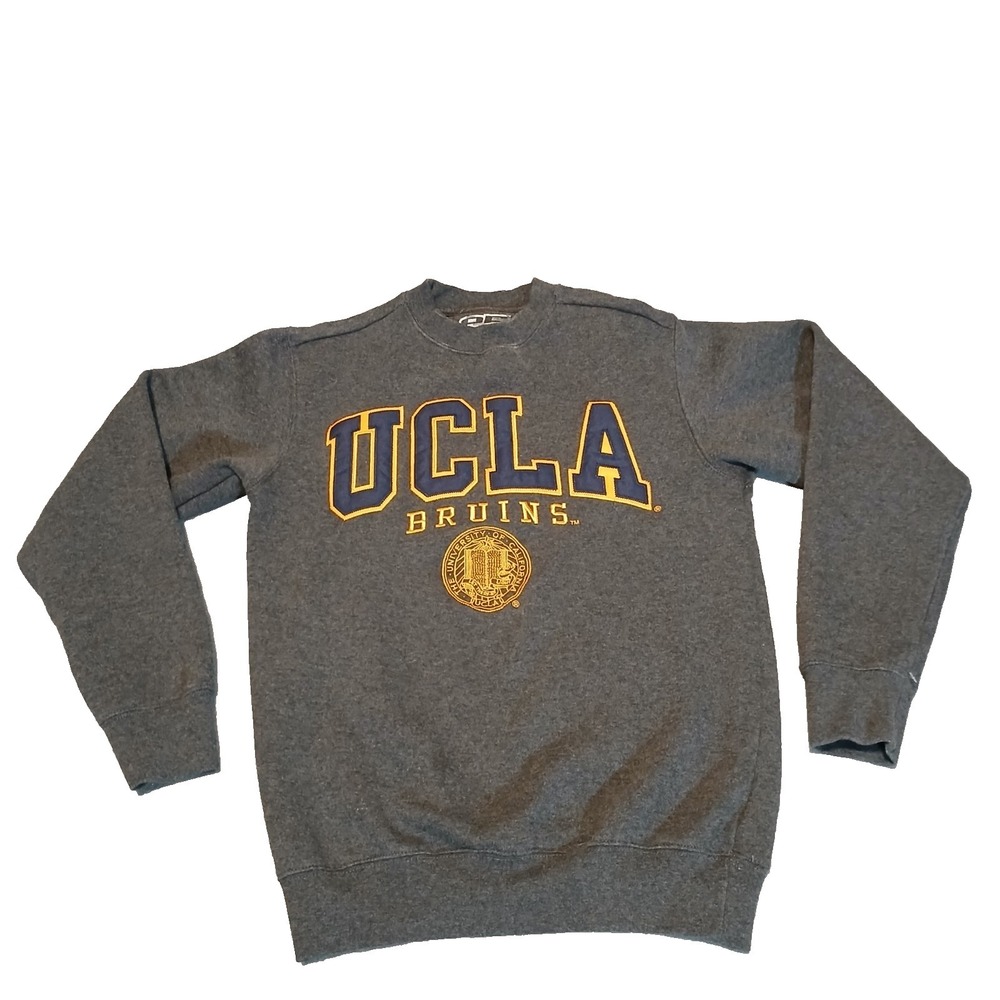 UCLA Bruins Crewneck Sweatshirt Womens 2XS Gray‎ Embroidered Logo Pullover